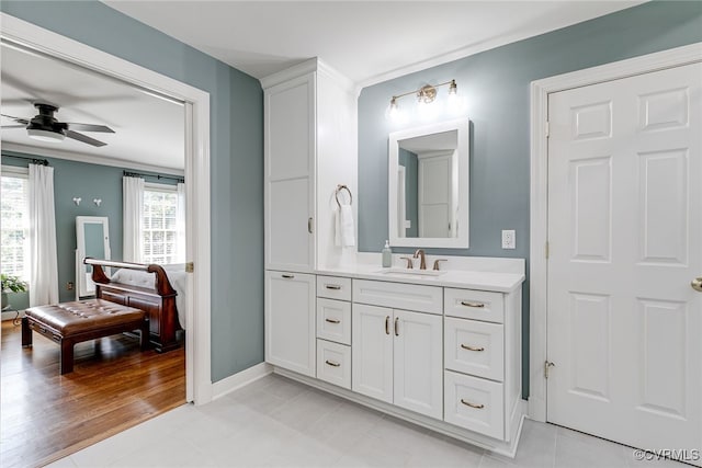 105 Williamson Ct, Henrico, VA 23229 - bathroom featuring ceiling fan and vanity