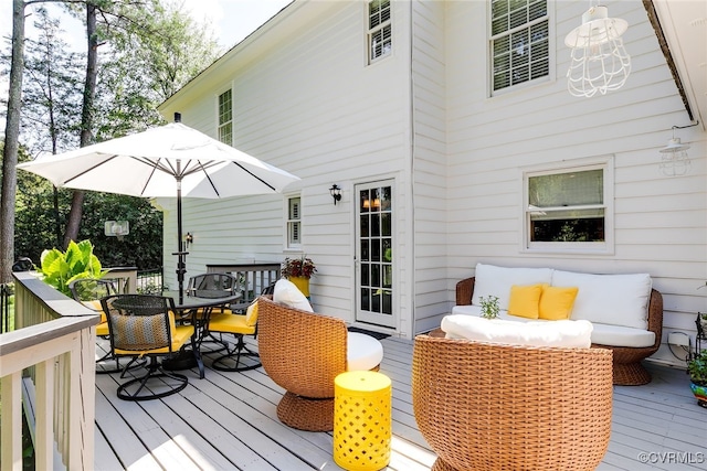 105 Williamson Ct, Henrico, VA 23229 - wooden terrace with outdoor dining space