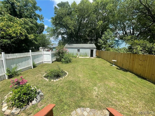 319 W 27th St, Richmond, VA 23225 - fenced backyard featuring an outdoor structure