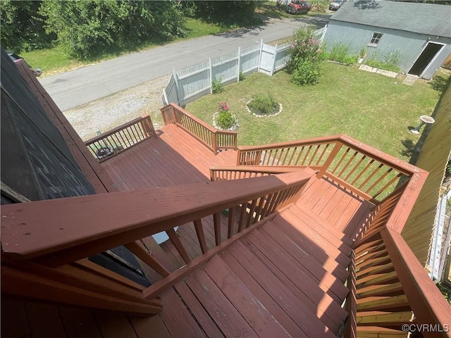 319 W 27th St, Richmond, VA 23225 - view of wooden deck