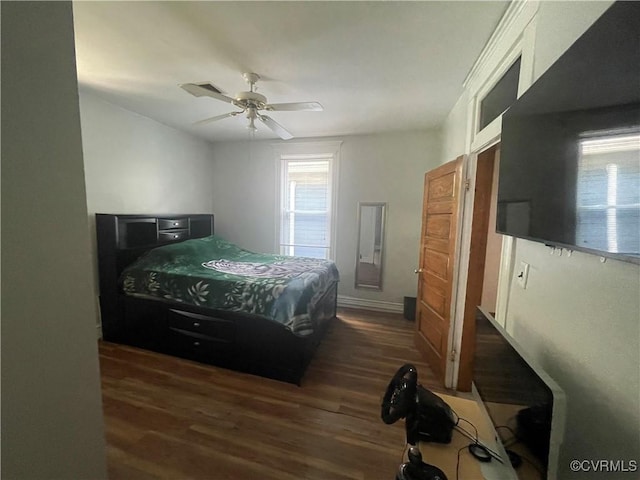 319 W 27th St, Richmond, VA 23225 - bedroom featuring wood finished floors and ceiling fan