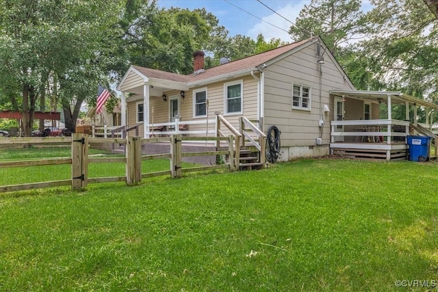 3614 Madison St, Prince George, VA 23860 - view of front of home featuring a chimney and a porch
