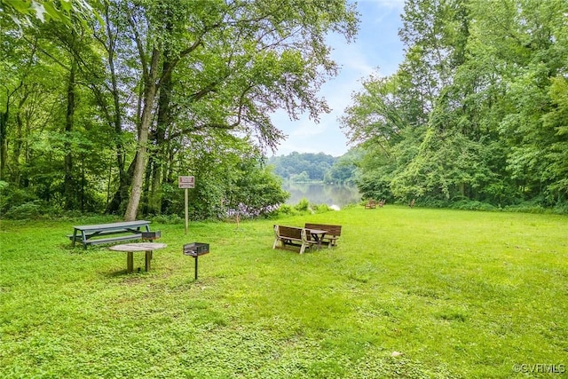 8101 Lake Shore Dr, North Chesterfield, VA 23235 - view of home's community with a yard and a wooded view