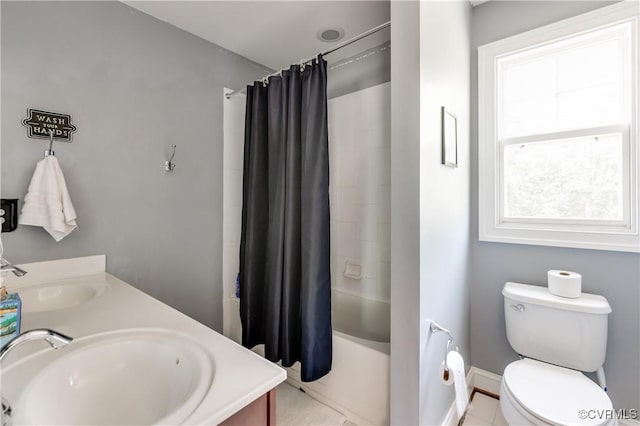 1240 Miners Trail Rd, Midlothian, VA 23114 - bathroom featuring double vanity, shower / tub combo, and tile patterned floors