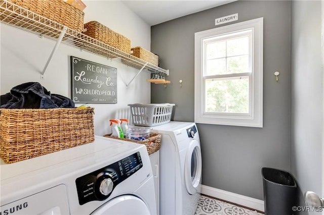 1240 Miners Trail Rd, Midlothian, VA 23114 - laundry area with washing machine and dryer and baseboards