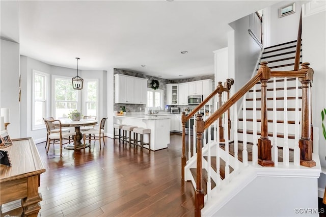 1240 Miners Trail Rd, Midlothian, VA 23114 - staircase with wood finished floors