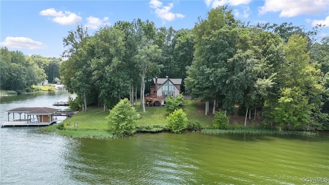 6131 Kellys Gln, Mineral, VA 23117 - water view featuring a floating dock