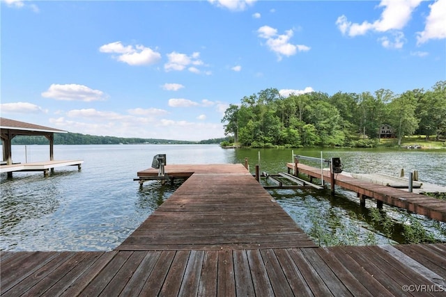 6131 Kellys Gln, Mineral, VA 23117 - dock area featuring a water view and boat lift