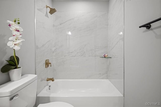 2227 S Whitehill Dr, Petersburg, VA 23803 - bathroom with toilet and washtub / shower combination
