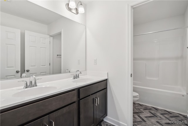 9130 Terroir Ln, New Kent, VA 23124 - full bath featuring double vanity and tub / shower combination