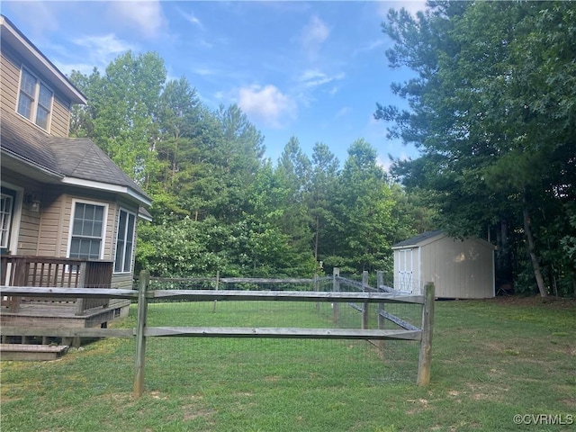 4554 Plank Rd, Kenbridge, VA 23944 - view of yard with a shed and a wooden deck