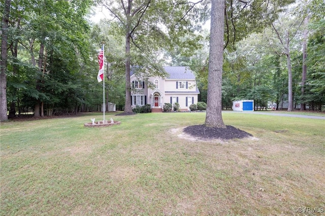 13813 Bluff Ridge Dr, Chesterfield, VA 23838 - view of grassy yard featuring a storage unit