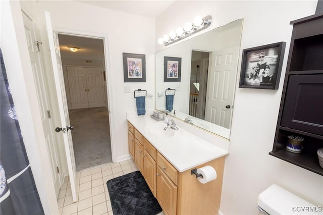 13813 Bluff Ridge Dr, Chesterfield, VA 23838 - bathroom with vanity and tile patterned flooring