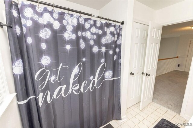 13813 Bluff Ridge Dr, Chesterfield, VA 23838 - full bathroom with tile patterned floors and curtained shower