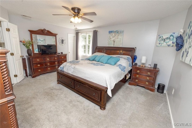 13813 Bluff Ridge Dr, Chesterfield, VA 23838 - bedroom with light colored carpet and a ceiling fan