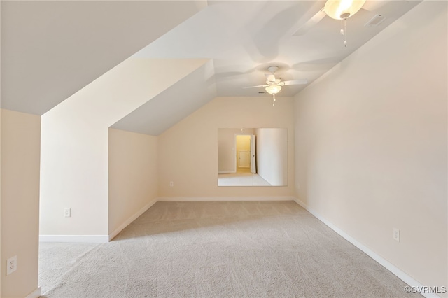 5915 E Stonepath Garden Dr, Chester, VA 23831 - additional living space with ceiling fan, carpet flooring, and lofted ceiling