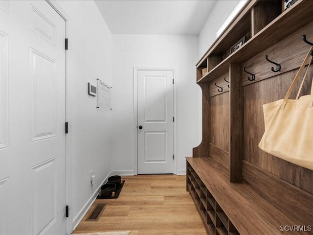 9913 Craftsbury Dr, Midlothian, VA 23112 - mudroom featuring light wood-type flooring and baseboards