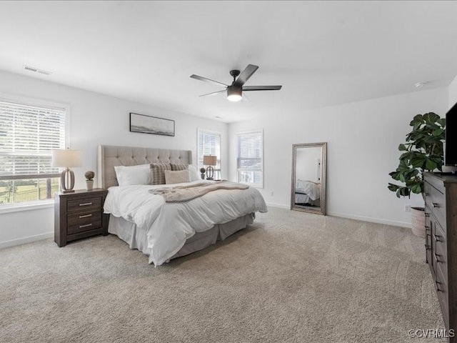 9913 Craftsbury Dr, Midlothian, VA 23112 - bedroom featuring light carpet and a ceiling fan