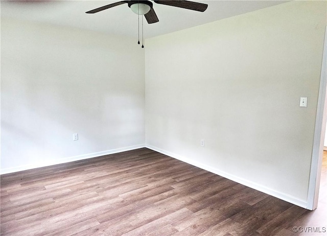 1982 Redd Shop Rd, Farmville, VA 23901 - spare room featuring ceiling fan and wood finished floors