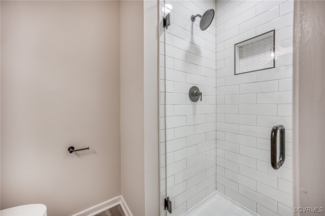 1436 Porters Mill Ter, Chesterfield, VA 23114 - bathroom featuring a stall shower and toilet