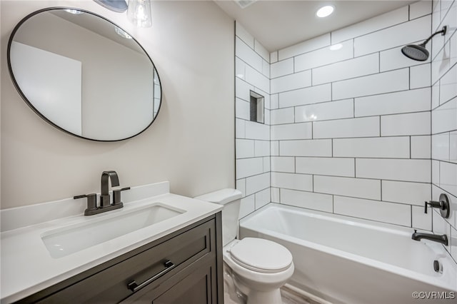 1436 Porters Mill Ter, Chesterfield, VA 23114 - full bath featuring vanity, shower / tub combination, and recessed lighting