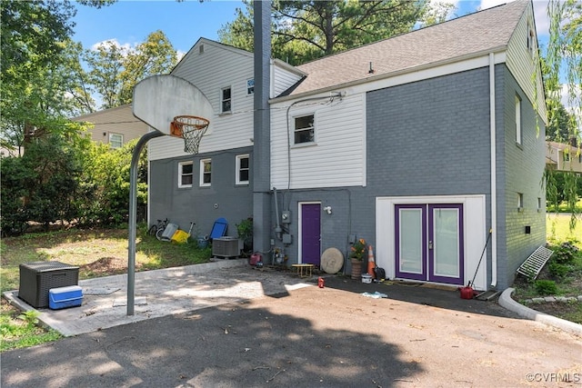 2419 Fon Du Lac Rd, Henrico, VA 23229 - rear view of property featuring brick siding and french doors