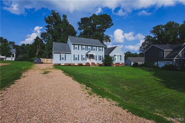12703 Kelsey Pointe Ct, Chester, VA 23831 - colonial inspired home with dirt driveway, crawl space, and a front lawn