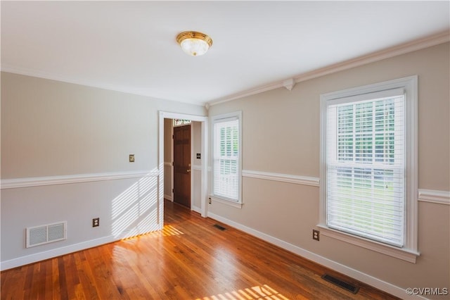 12703 Kelsey Pointe Ct, Chester, VA 23831 - spare room with wood finished floors and ornamental molding