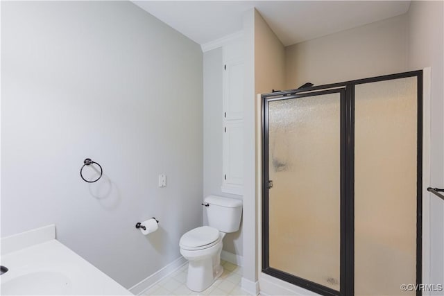 12703 Kelsey Pointe Ct, Chester, VA 23831 - full bath with a stall shower, vanity, and tile patterned floors