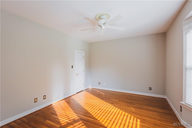 12703 Kelsey Pointe Ct, Chester, VA 23831 - spare room with wood finished floors and a ceiling fan
