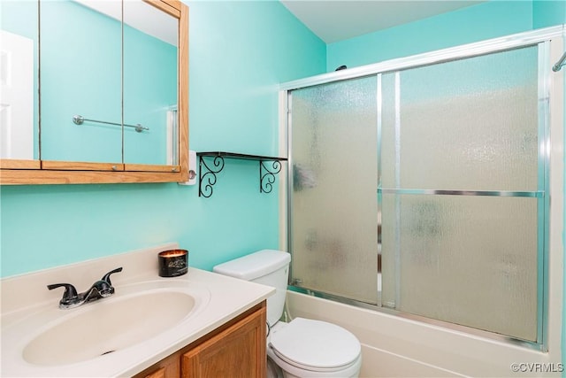 12226 Bristle Cone Ln, Ruther Glen, VA 22546 - full bathroom featuring vanity and bath / shower combo with glass door