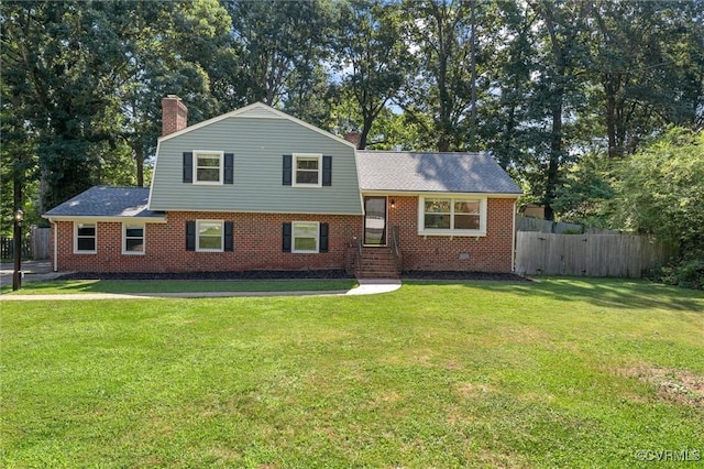 1101 Clearlake Rd, Chesterfield, VA 23236 - split level home with a chimney, brick siding, and a shingled roof