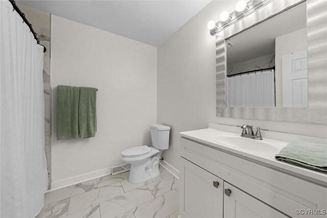 1101 Clearlake Rd, Chesterfield, VA 23236 - full bath featuring marble look tiles, vanity, and a shower with curtain