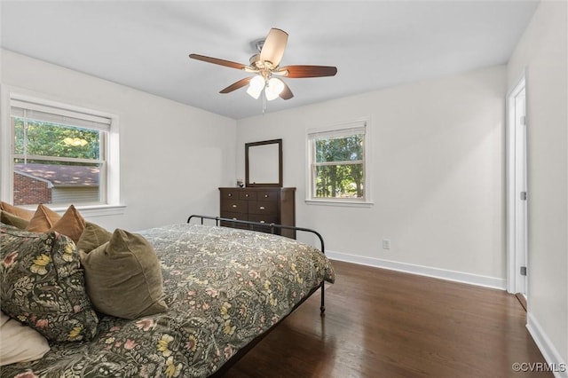 1101 Clearlake Rd, Chesterfield, VA 23236 - bedroom featuring dark wood-type flooring and ceiling fan