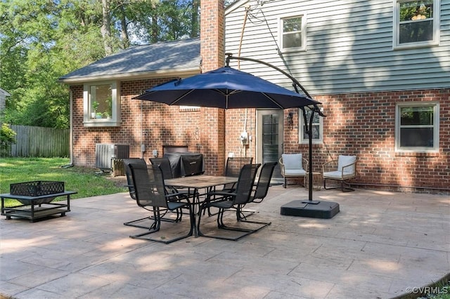 1101 Clearlake Rd, Chesterfield, VA 23236 - view of patio / terrace featuring a fire pit and outdoor dining area
