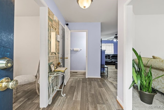 225 Scotch Pine Dr, Sandston, VA 23150 - hall featuring wood finished floors and baseboards