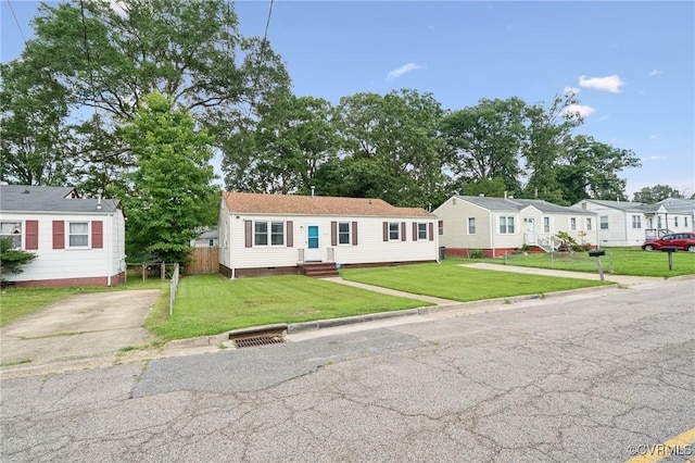 1403 Miles Ave, Hopewell, VA 23860 - manufactured / mobile home with crawl space, a residential view, and entry steps