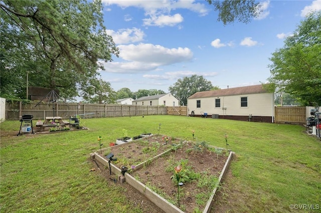 1403 Miles Ave, Hopewell, VA 23860 - fenced backyard with a vegetable garden