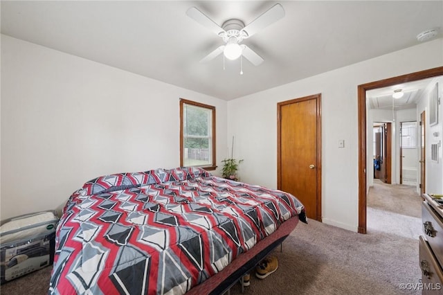 1403 Miles Ave, Hopewell, VA 23860 - carpeted bedroom featuring attic access and a ceiling fan
