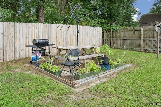 1403 Miles Ave, Hopewell, VA 23860 - fenced backyard with a garden
