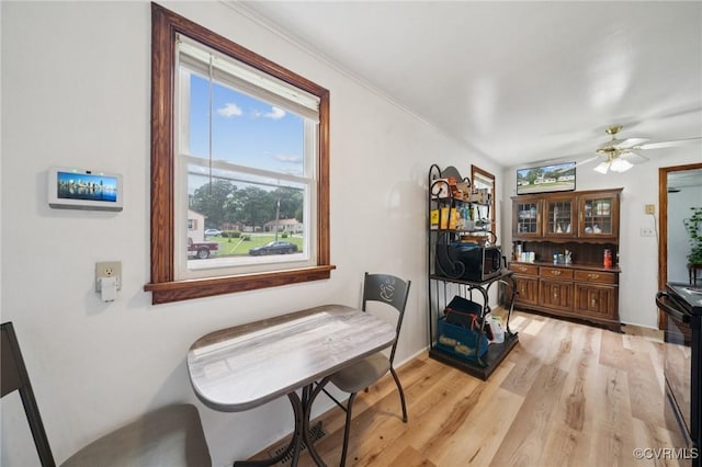 1403 Miles Ave, Hopewell, VA 23860 - dining area featuring light wood-style flooring and a ceiling fan