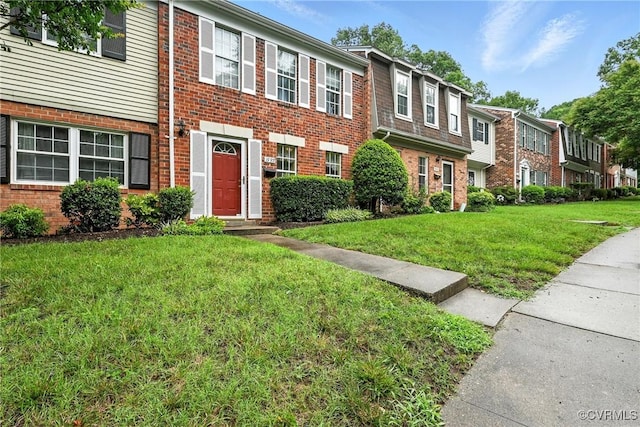 1593 Constitution Dr, Henrico, VA 23238 - multi unit property with a residential view, brick siding, and a front yard