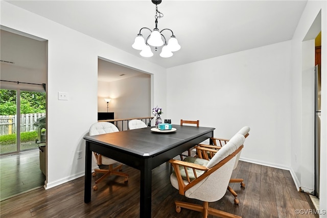 1593 Constitution Dr, Henrico, VA 23238 - dining area with a chandelier and wood finished floors