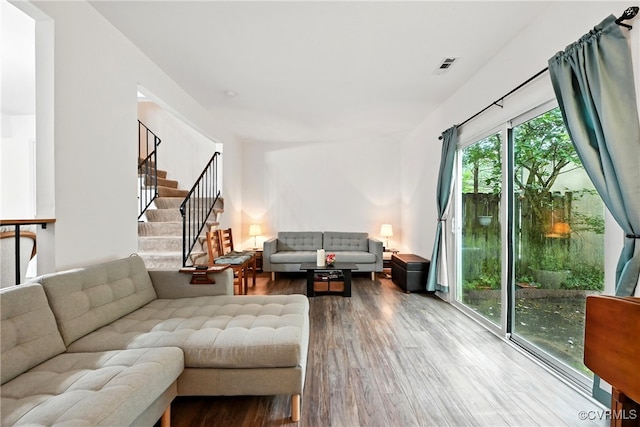 1593 Constitution Dr, Henrico, VA 23238 - living room with wood finished floors and stairway
