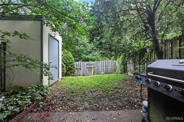 1593 Constitution Dr, Henrico, VA 23238 - fenced backyard featuring an outbuilding