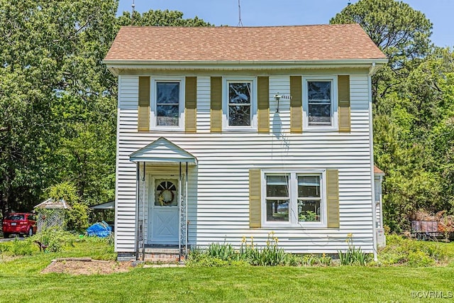 2165 Windmill Point Rd, White Stone, VA 22578 - view of front facade with a front lawn and roof with shingles