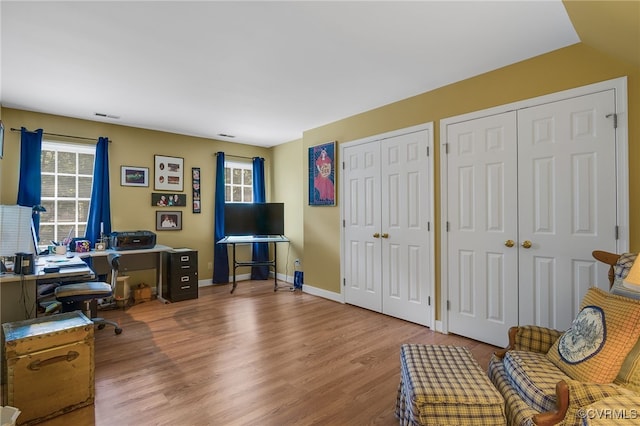 1406 Walton Bluff Ter, Midlothian, VA 23114 - home office featuring wood finished floors and baseboards