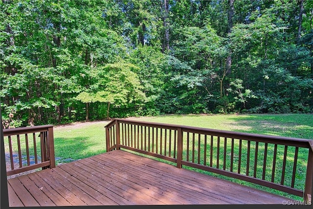 6434 Anderson Hwy, Powhatan, VA 23139 - wooden terrace featuring a lawn