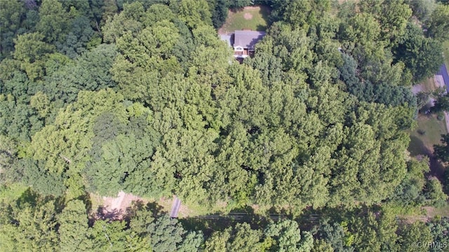 6434 Anderson Hwy, Powhatan, VA 23139 - aerial view of property and surrounding area featuring a heavily wooded area