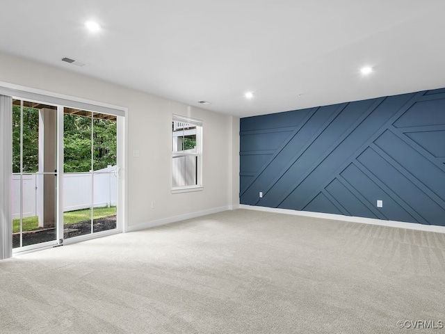 341 Crofton Village Ter Unit Kd, Chesterfield, VA 23114 - carpeted spare room with a decorative wall and recessed lighting